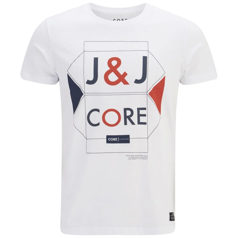 Jack & Jones Men's Lobo Rubber T-Shirt - White - S - Blanc Image 1