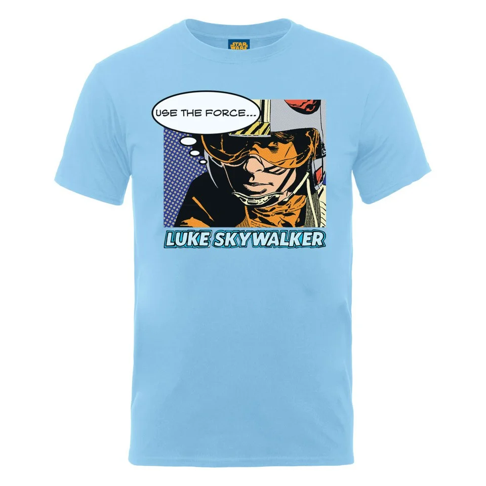 Star Wars Men's Luke Skywalker Popart T-Shirt - Sky - S - Bleu Image 1