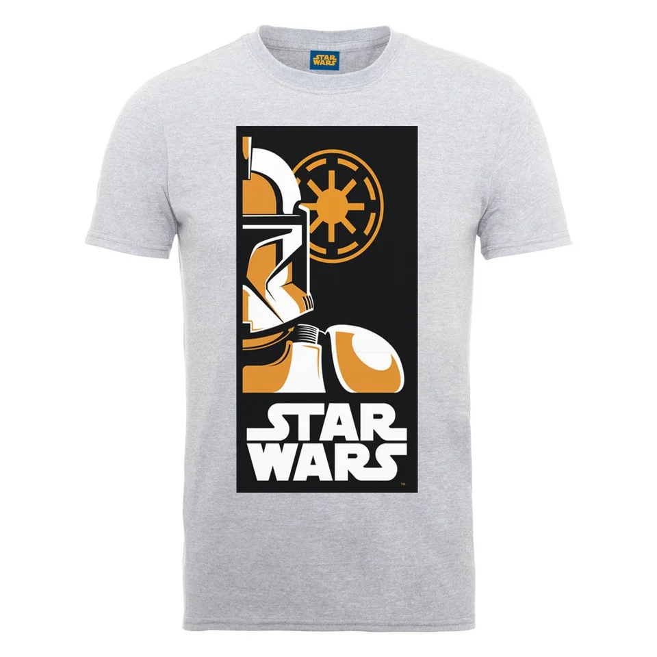 Star Wars Men's Stormtrooper Art Poster T-Shirt - Heather Grey - S - Gris Image 1