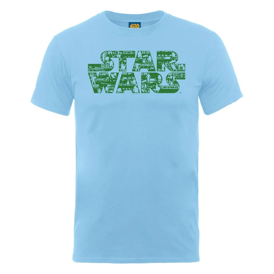 Star Wars Men's Logo Jedi Icons Montage T-Shirt - Sky - S - Bleu Image 1