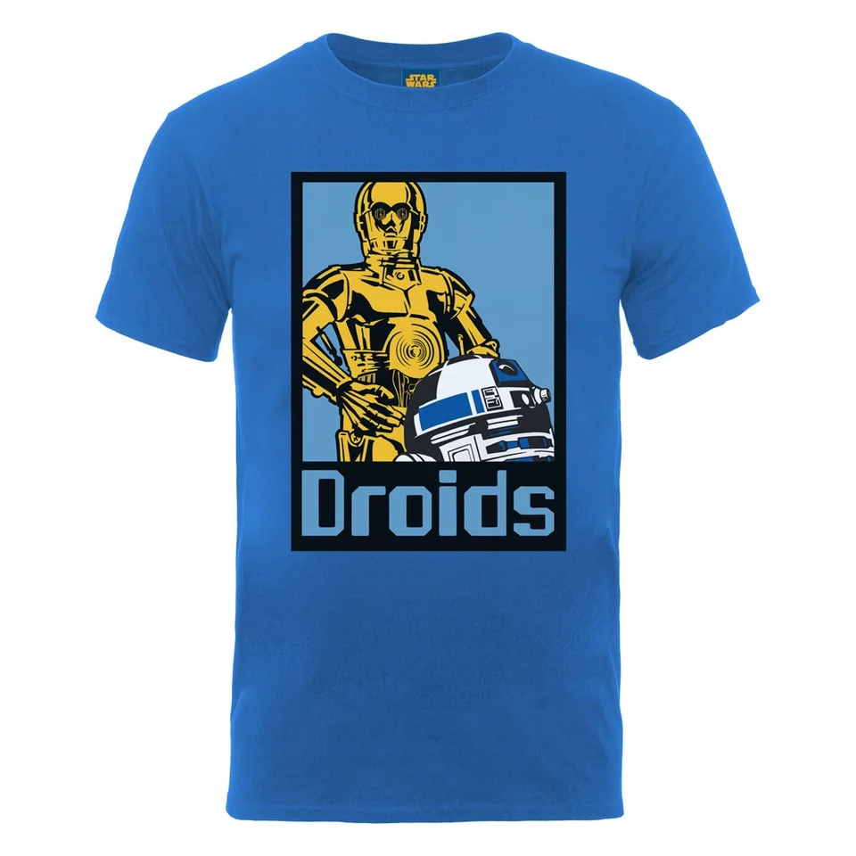 Star Wars Men's Droids Art Poster T-Shirt - Royal - S - Bleu Image 1
