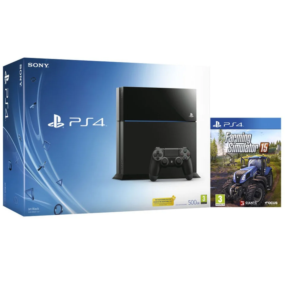 Sony PlayStation 4 500GB Console - Includes Farming Simulator 15 Image 1