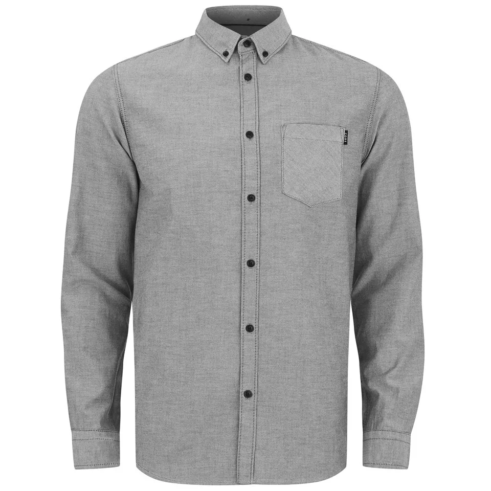 Jack & Jones Men's Core Daniel One Pocket Long Sleeve Shirt - Black - L - Noir Image 1