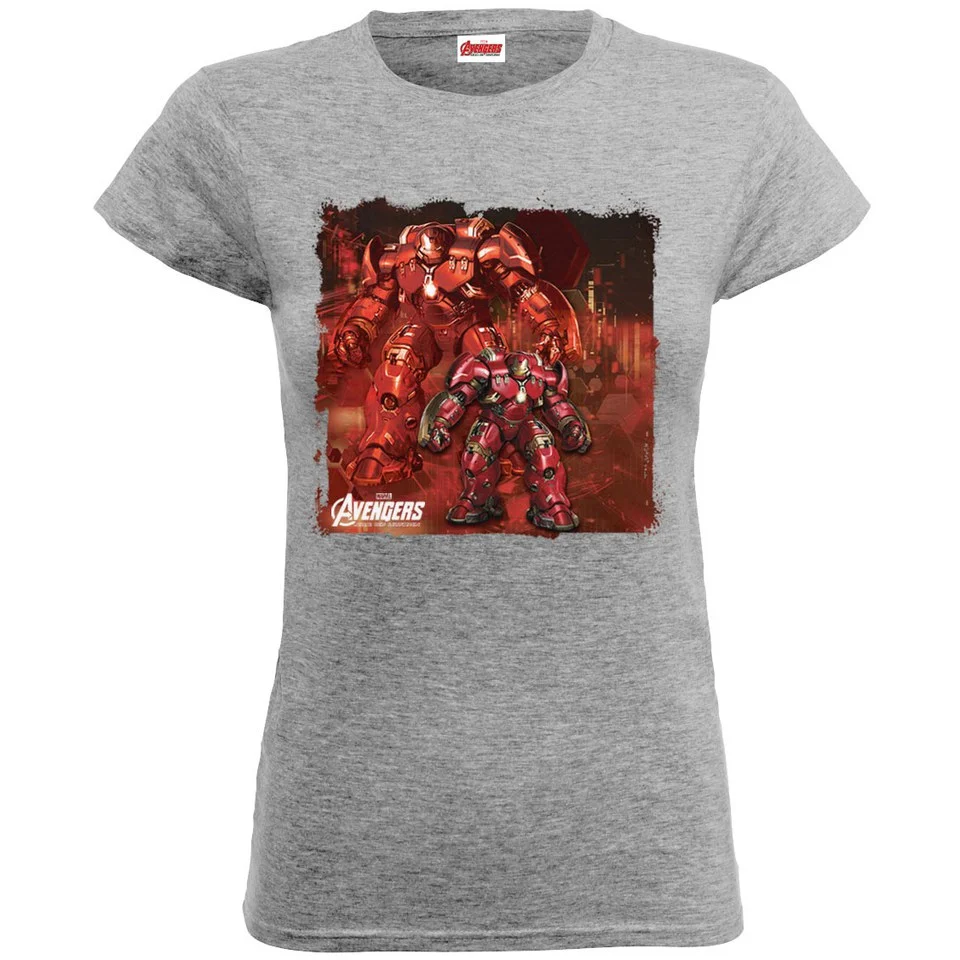 Marvel Women's Avengers Age of Ultron Hulkbuster T-Shirt - Heather Grey - S - Gris Image 1