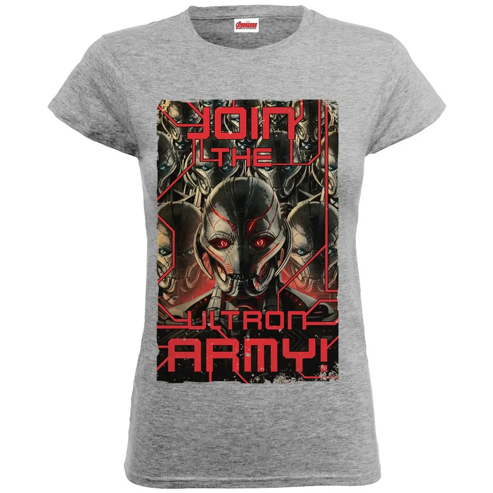 Marvel Women's Avengers Age of Ultron Join The Army T-Shirt - Heather Grey - S - Gris Image 1