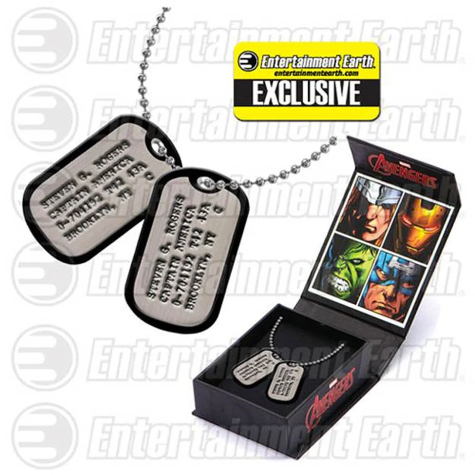 Marvel Captain America Steve Rogers Entertainment Earth Exclusive Prop Replica Dog Tags Image 1
