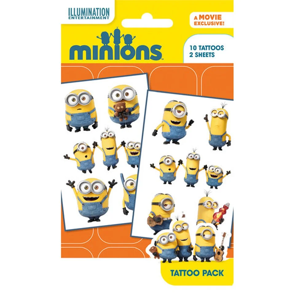 Planche de Tatouages Minions - Assortiment 1 Image 1