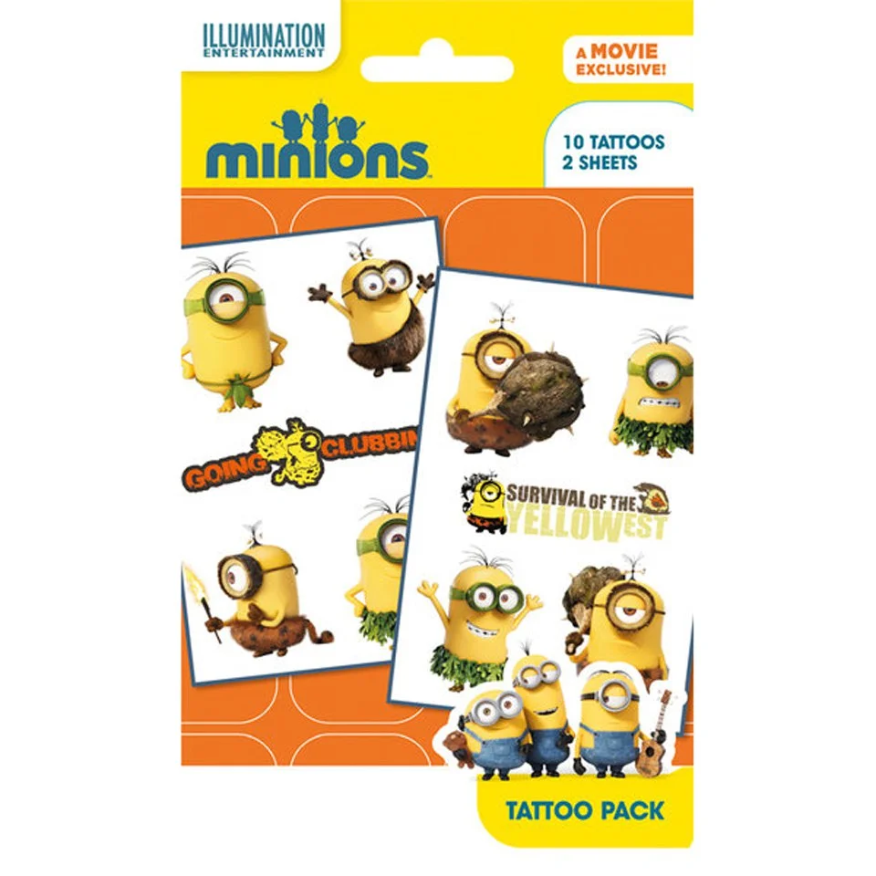 Planche de Tatouages Minions - Assortiment 2 Image 1