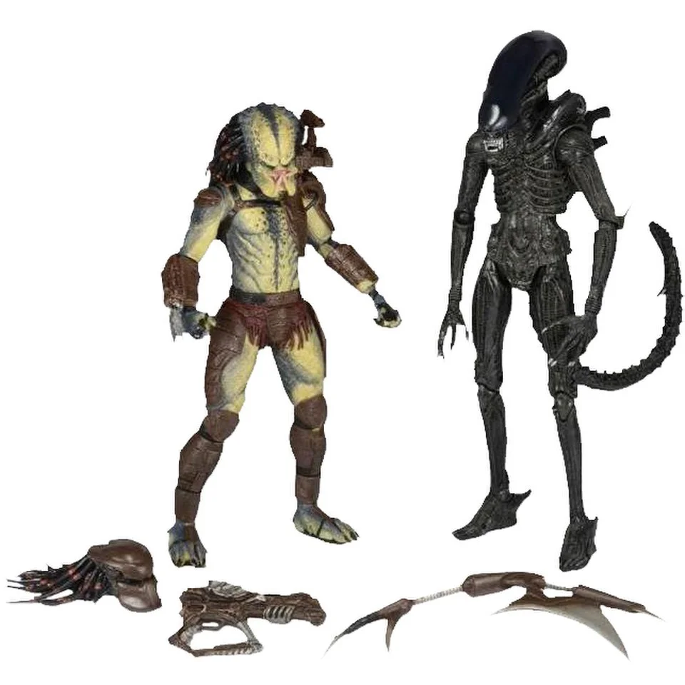 NECA Alien Vs Predator 7 Inch 2-Pack Action Figue With Mini Comic Image 1