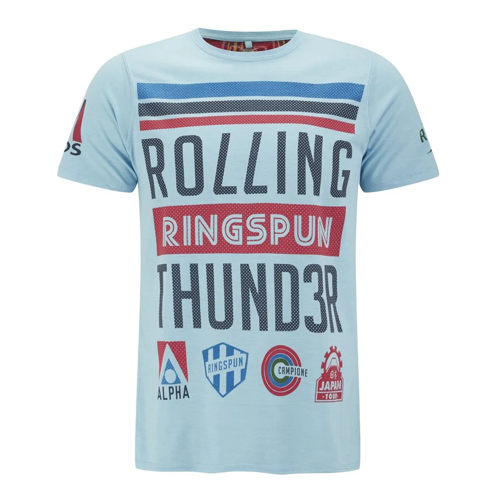 Ringspun Men's Smoke T-Shirt - Sky Marl - S - Bleu Image 1