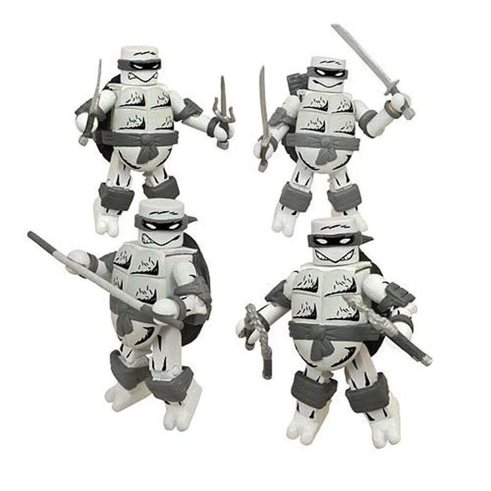 Teenage Mutant Ninja Turtles Mirage Black and White San Diego Comic Con 2015 Exclusive Minimates Box Set Image 1
