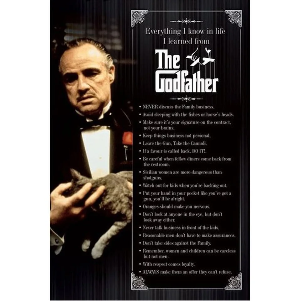 The Godfather Everything I Know - 24 x 36 Inches Maxi Poster Image 1