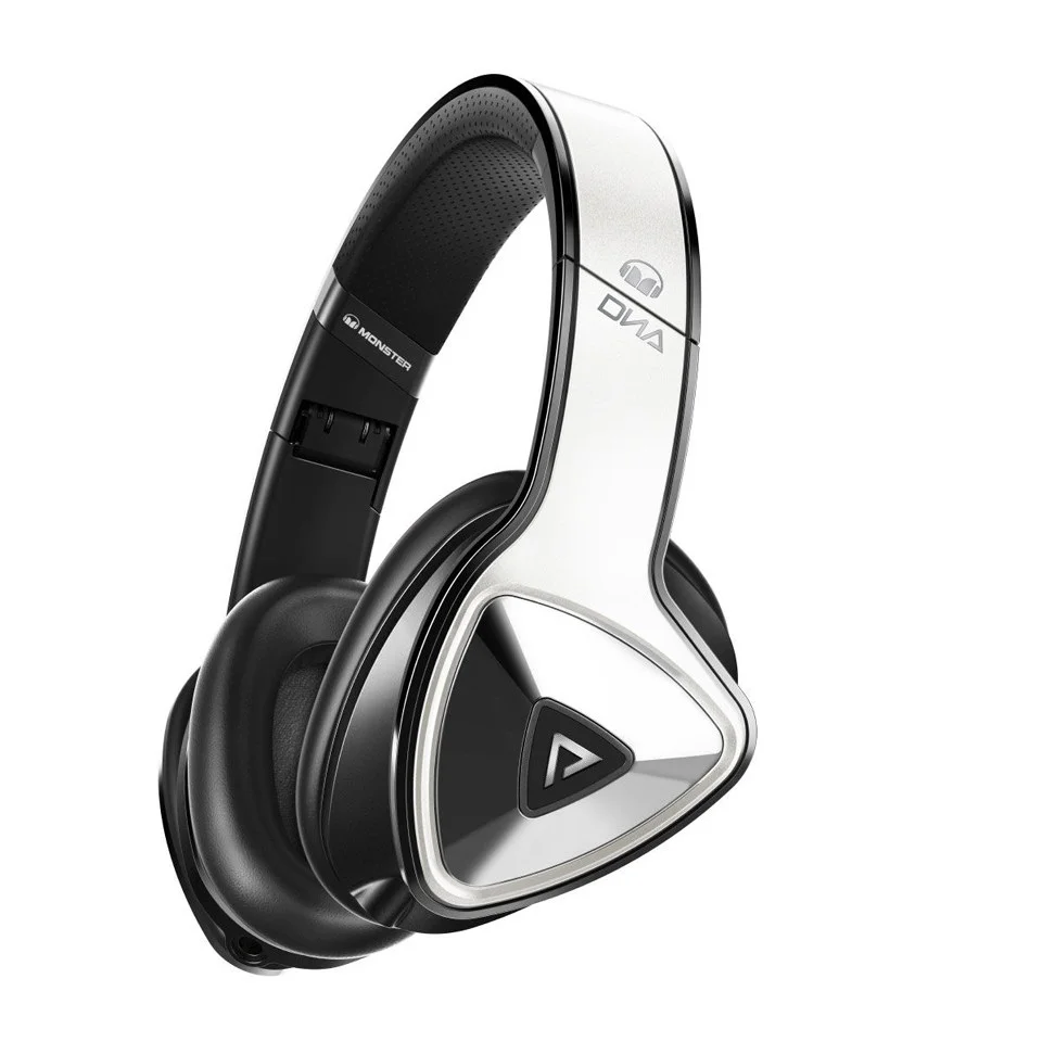 Monster DNA Pro On-Ear Headphones with Apple ControlTalk - White Tuxedo Image 1
