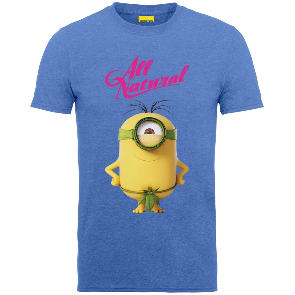 Minions All Natural Leaf Men's T-Shirt - Heather Royal - S Image 1