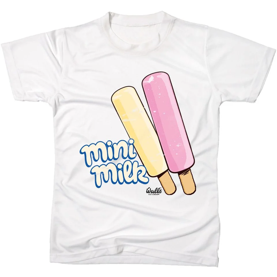 Walls Retro Mini Milk Men's T-Shirt - White - S Image 1