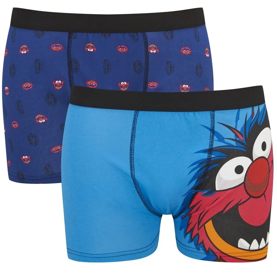 The Muppets Animal Men's 2 Pack Boxers - Blue - S - Bleu Image 1