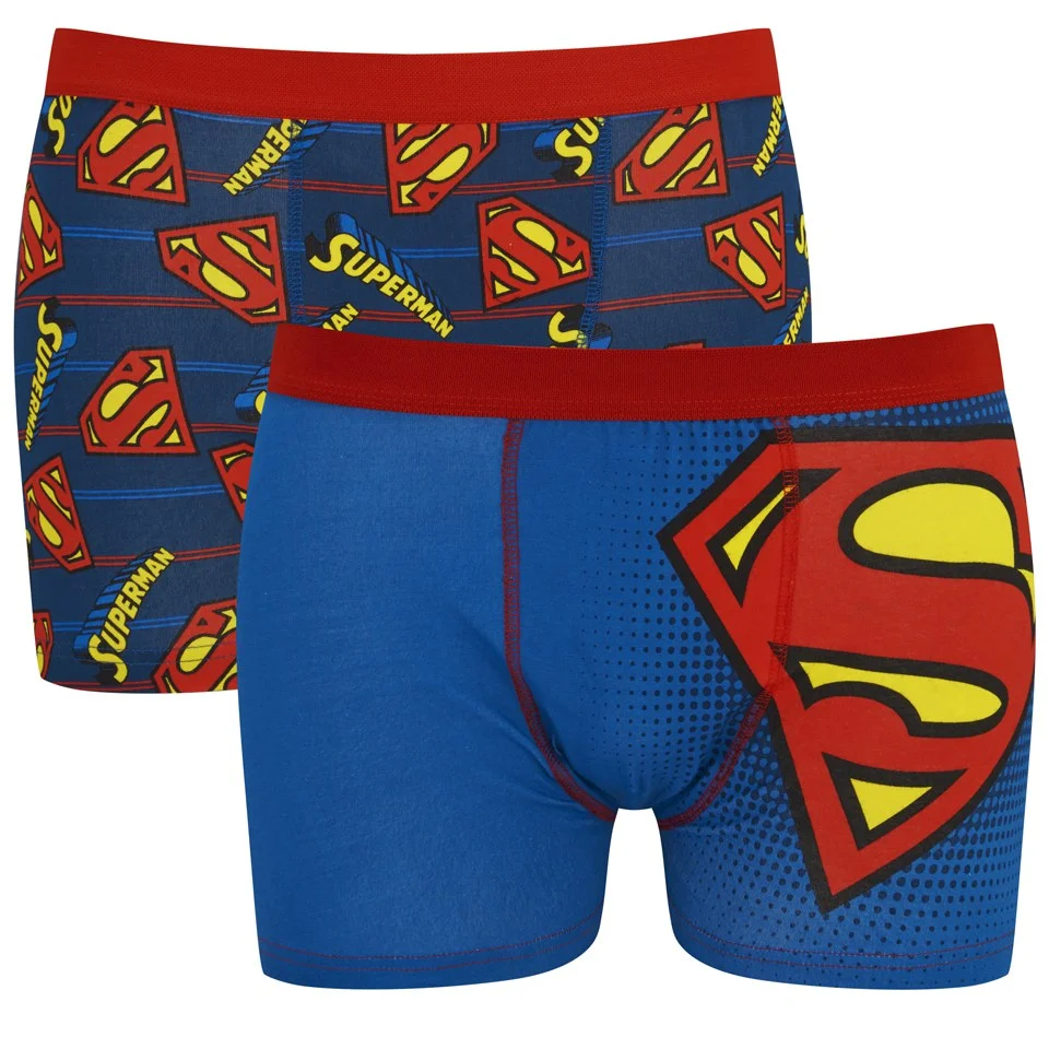 Superman Men's 2 Pack Boxers - Blue - S - Bleu Image 1