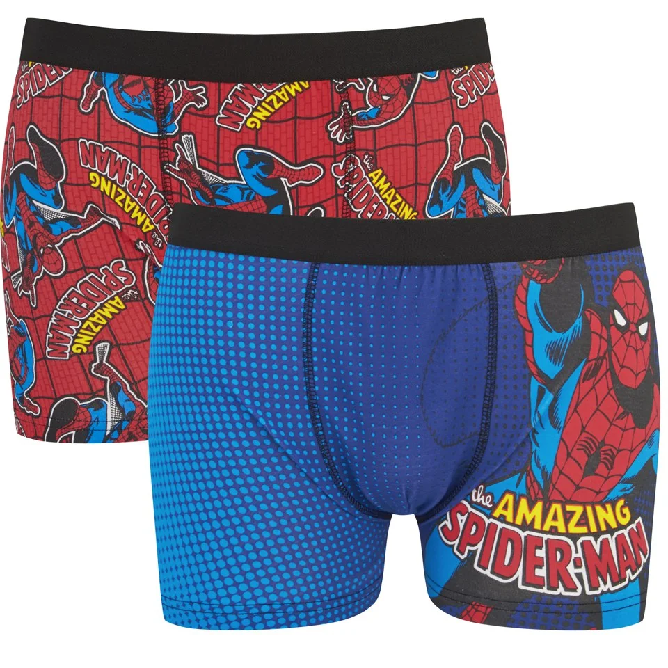 Spiderman Men's 2 Pack Boxers - Red - S - Rouge Image 1