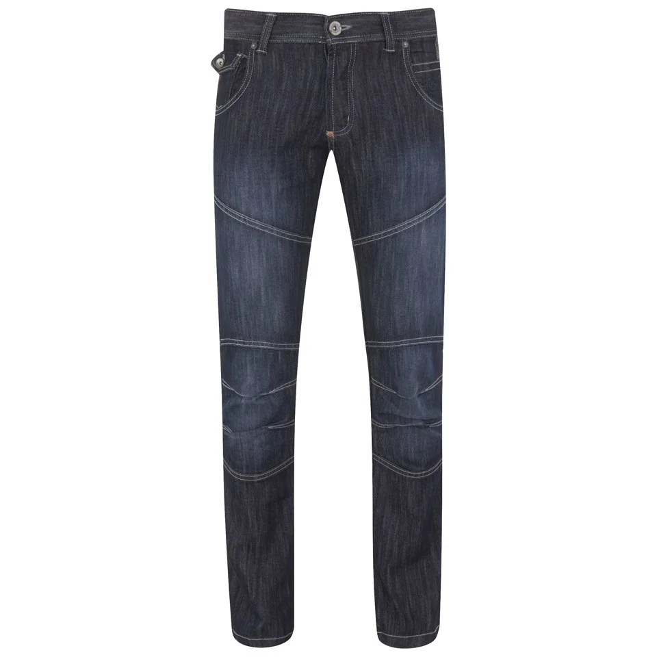Jean Foncé Crosshatch "Newport" -Homme - 30S - Bleu Image 1