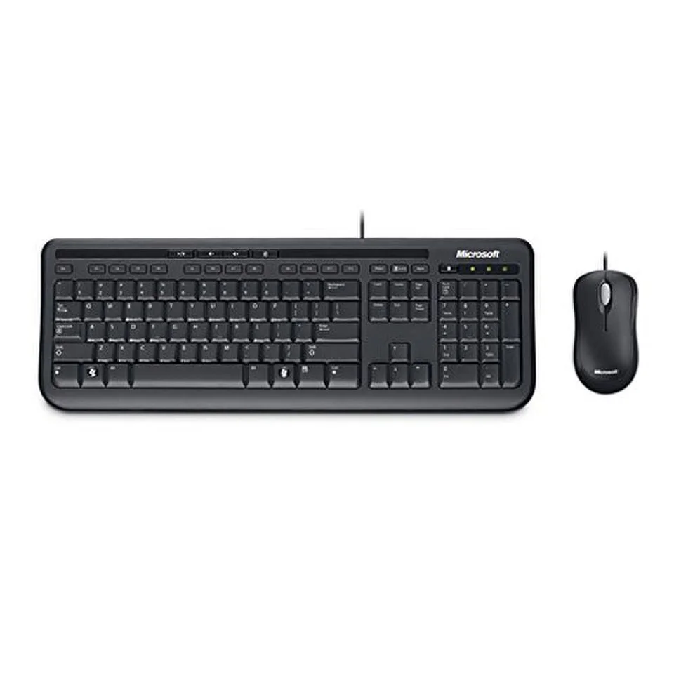 Microsoft Wired USB Desktop 600 Keyboard and Mouse Set Image 1