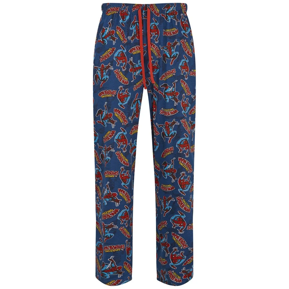 Marvel Men's Spider-Man Print Lounge Pants - Blue - S - Bleu Image 1