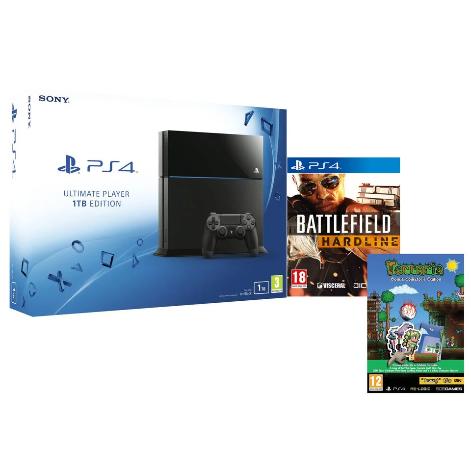 Sony PlayStation 4 1TB - Includes Battlefield: Hardline & Terraria - Bonus Collector's Edition Image 1
