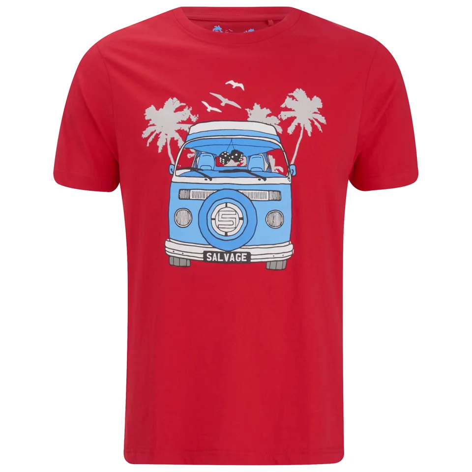 T -Shirt Salvage pour Homme Campervan -Rouge - S - Rouge Image 1