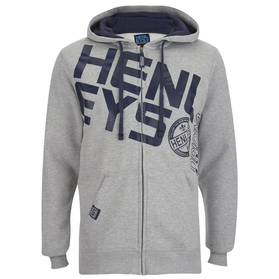 Sweat à capuche et zip Henleys pour Homme Slope -Gris Chiné - S - Gris Image 1