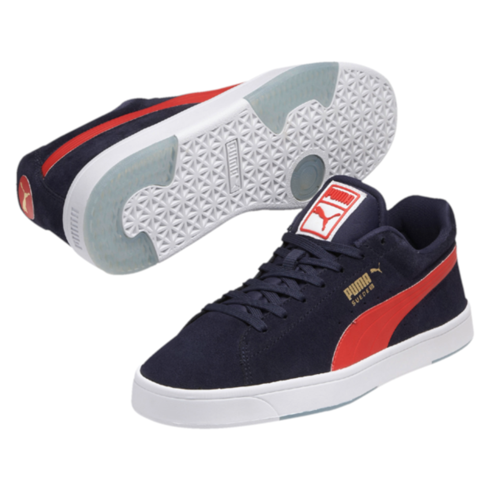 Puma Men's Suede S Trainers - Peacoat/Red - UK 7 - Bleu Image 1