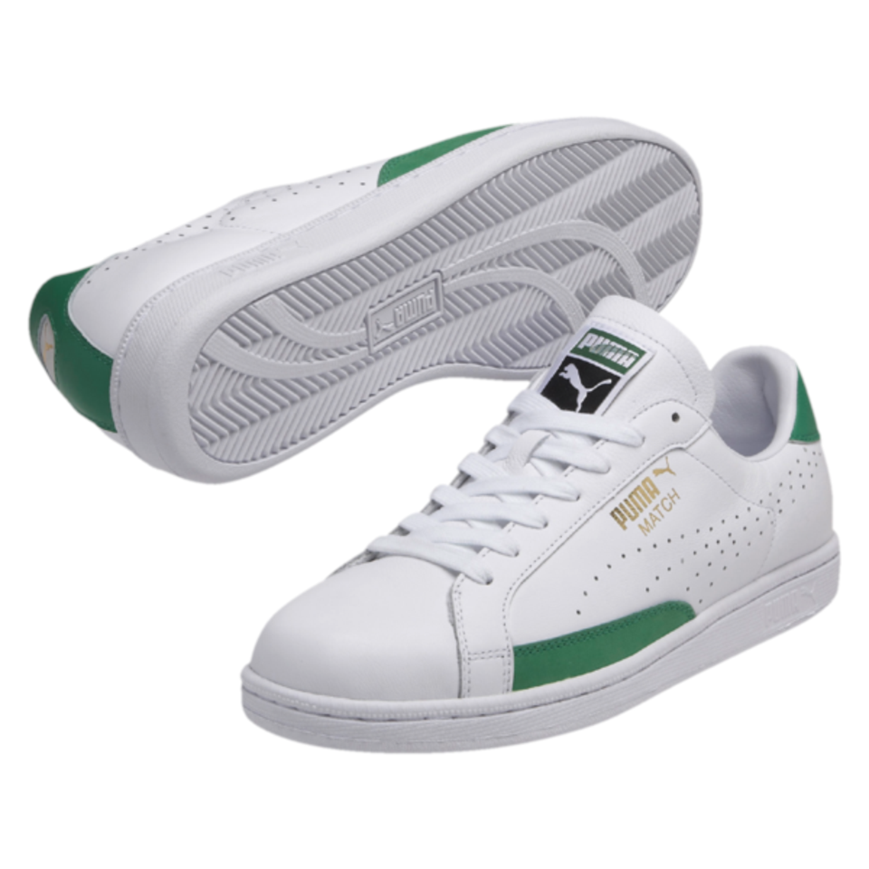 Puma Men's Match 74 Trainers - White/Green - UK 7 - Blanc Image 1