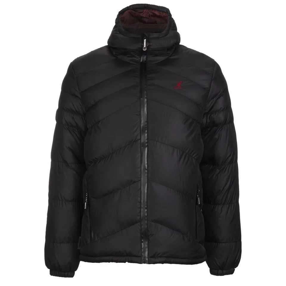 Kangol Men's Osborne Hooded Puffer Jacket - Black - S - Noir Image 1