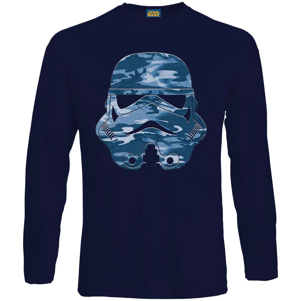 Star Wars Men's Command Stormtrooper Military Blue Long Sleeve T-shirt - Navy - S Image 1