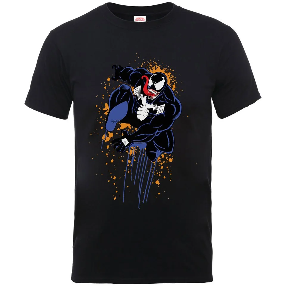 Marvel Men's Ultimate Spider-Man Halloween Venom T-Shirt - Black - S Image 1