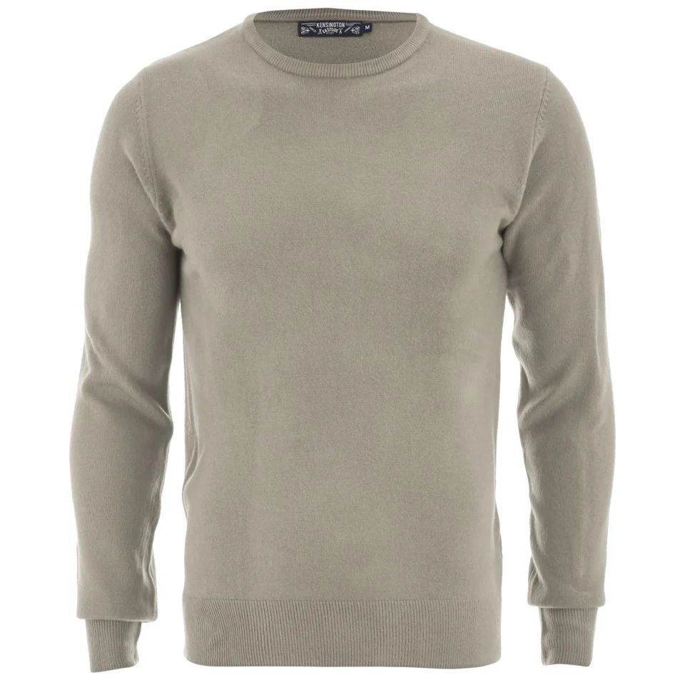 Kensington Eastside Men's Ralph Crew Neck Jumper - Stone - M - Pierre Image 1