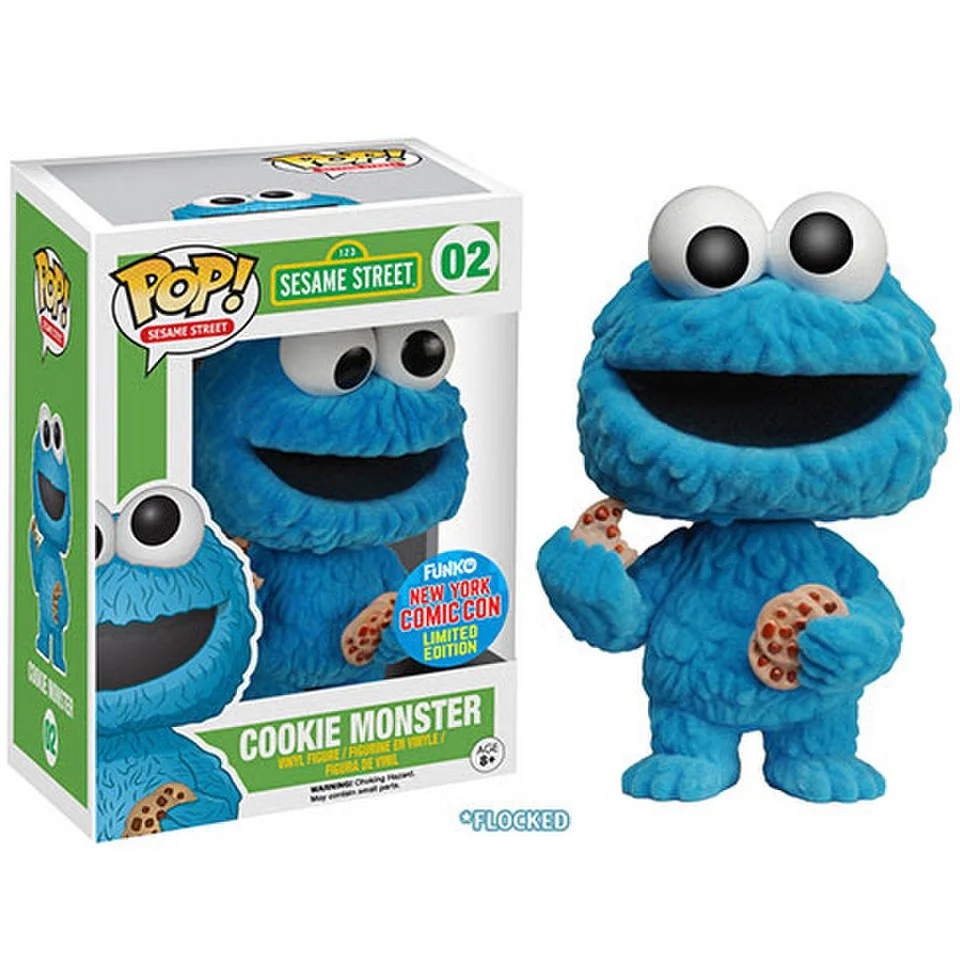 NYCC Sesame Street Macaron le glouton Effet Velours Exclusive Figurine Funko Pop! Image 1