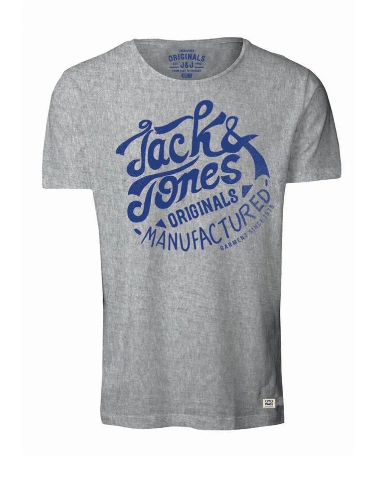 T -Shirt Jack & Jones pour Homme Light -Gris Clair - S - Gris Image 1