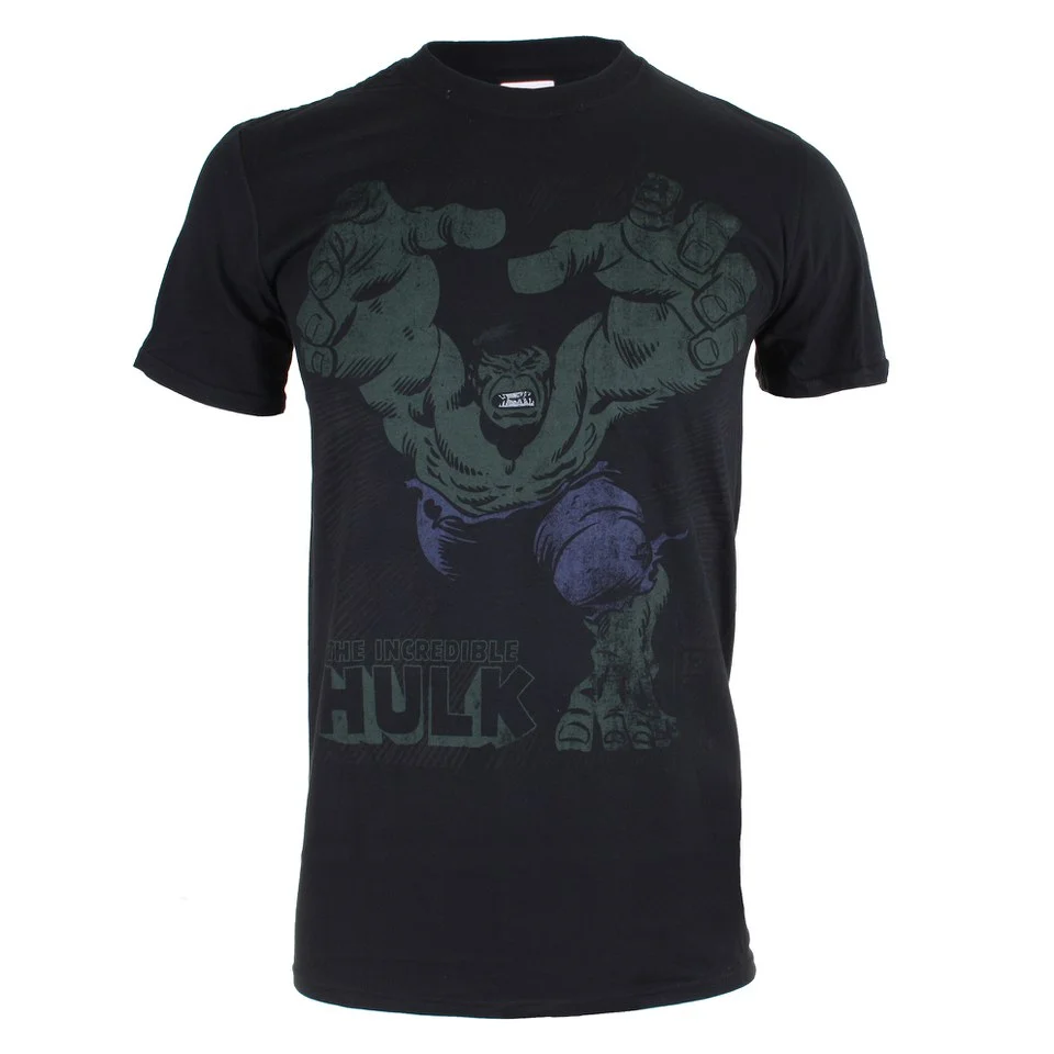 T-Shirt Marvel Hulk -Noir/Violet - S - Noir Image 1