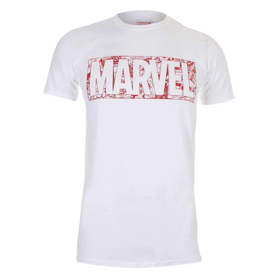 T-Shirt Homme Marvel Logo Strip Logo - Blanc - S - Blanc Image 1