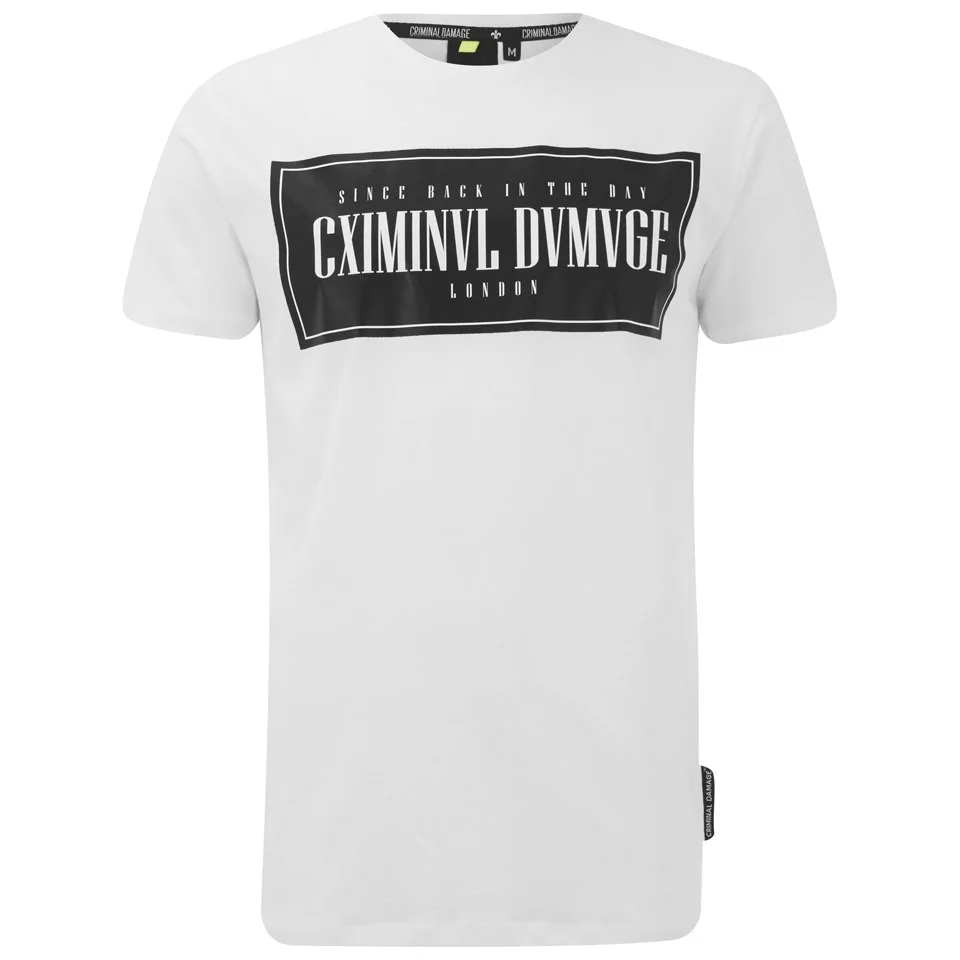 T -Shirt Criminal Damage pour Homme Since -Blanc - S - Blanc Image 1
