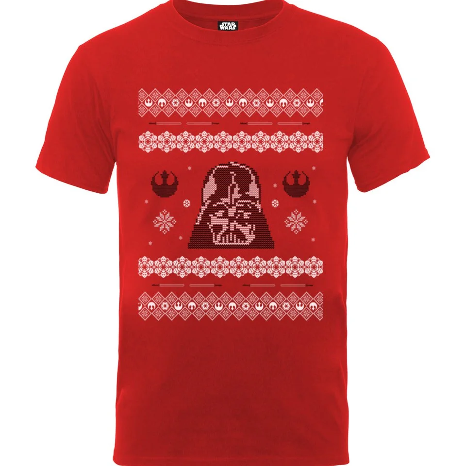 Star Wars Men's Christmas Darth Vader T-Shirt - Red - S - Rouge Image 1