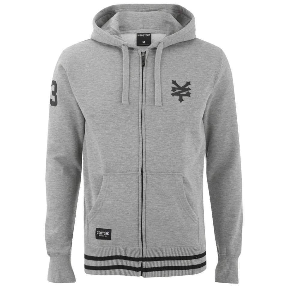Zoo York Men's Chadder Zip Through Hoody - Ath Grey - S - Gris Image 1
