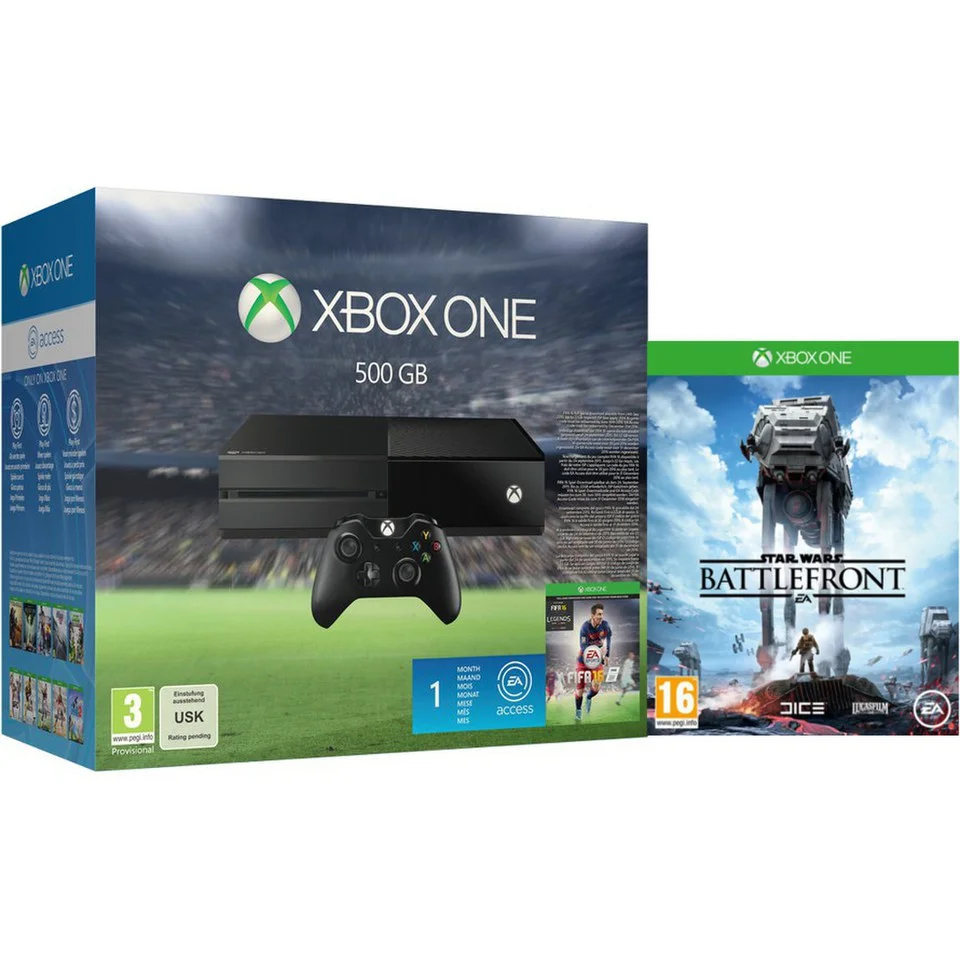Xbox One 500GB Console - Includes FIFA 16 & Star Wars: Battlefront Image 1