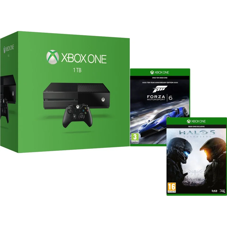 Xbox One 1TB Console - Includes Halo 5: Guardians & Forza Motorsport 6 Image 1