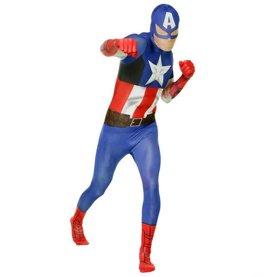 Morphsuit Adulte - Marvel : Captain America - M - Bleu Image 1