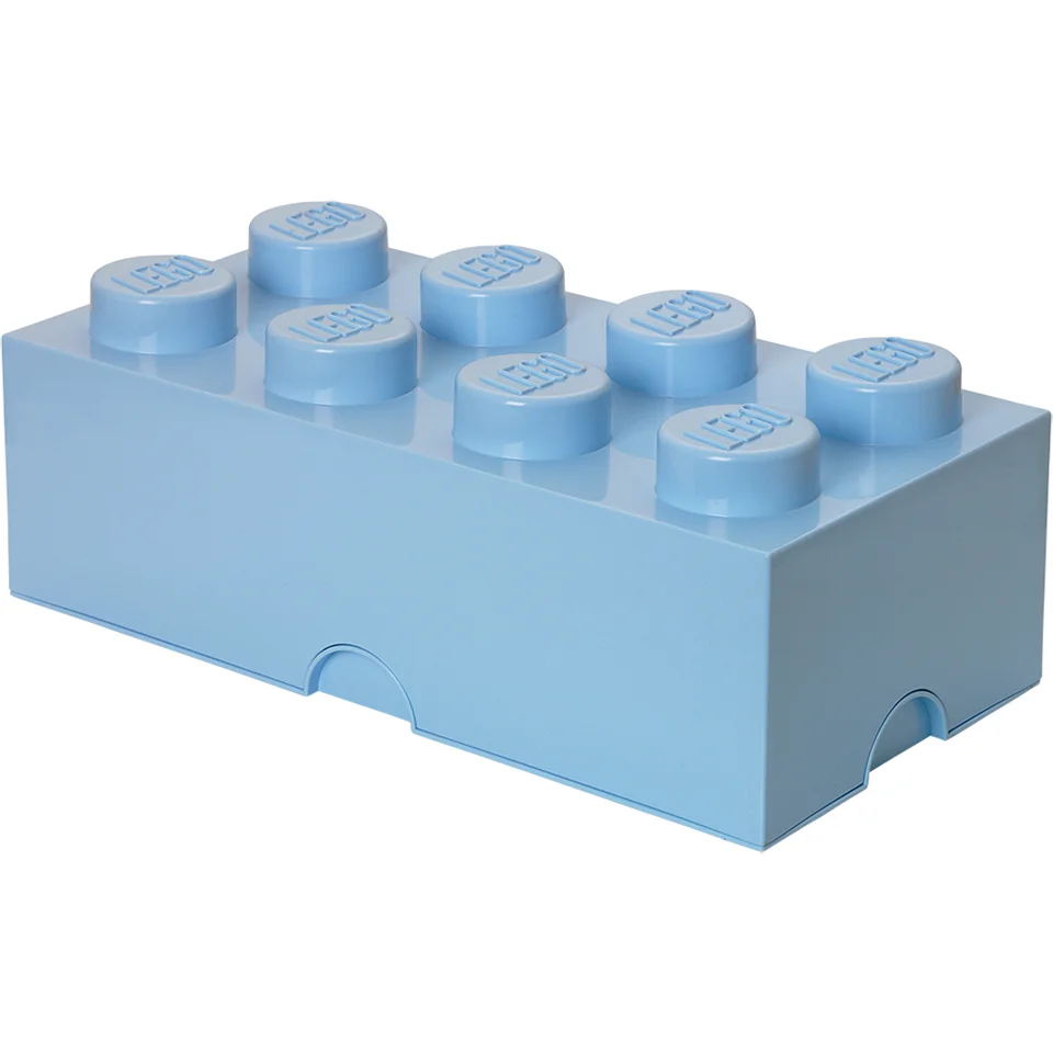 Brique de rangement LEGO® bleu clair 8 tenons Image 1