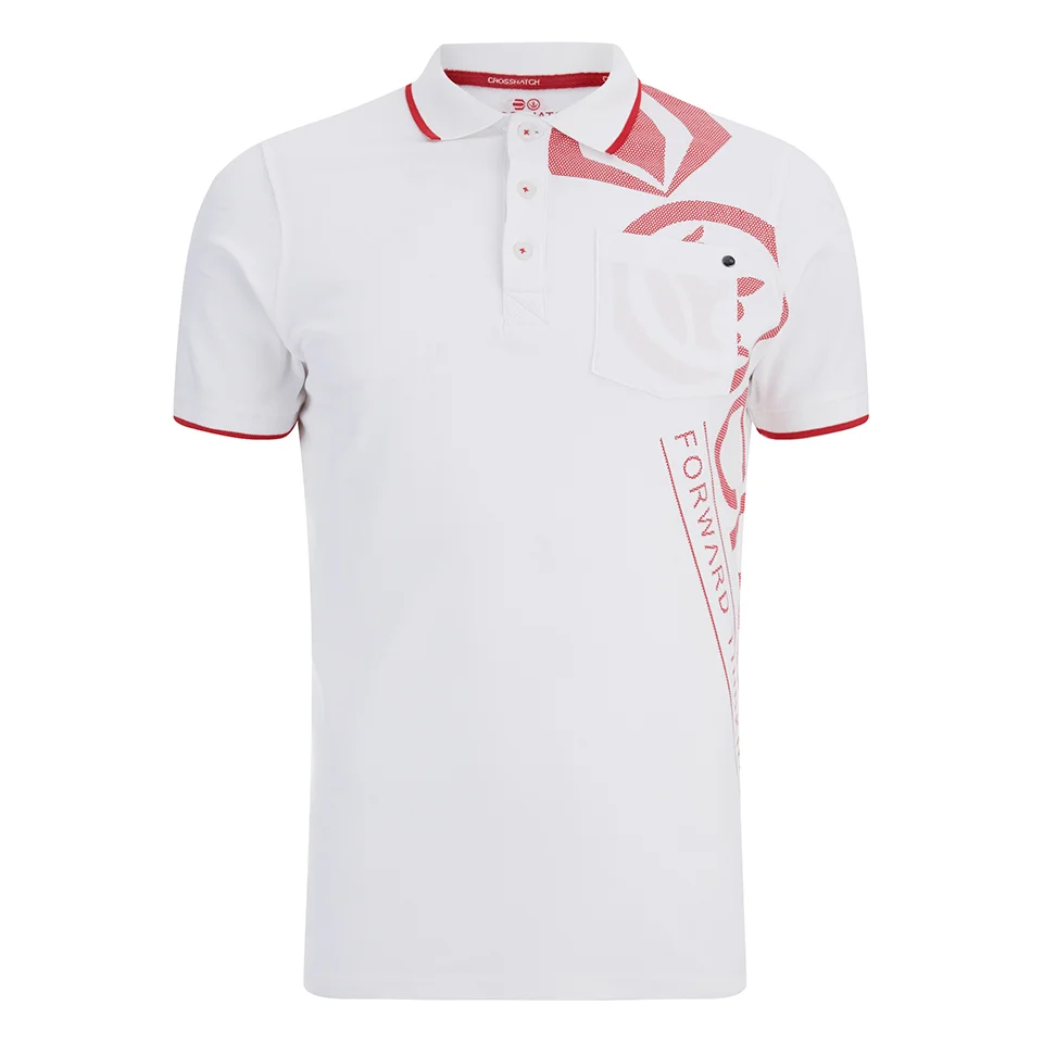 Polo Crosshatch "Pacific" -Homme -Blanc - S - Blanc Image 1