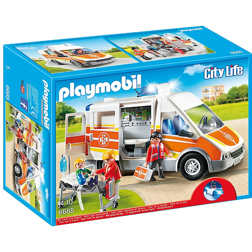 Ambulance avec gyrophare et sirène -Playmobil (6685) Image 1