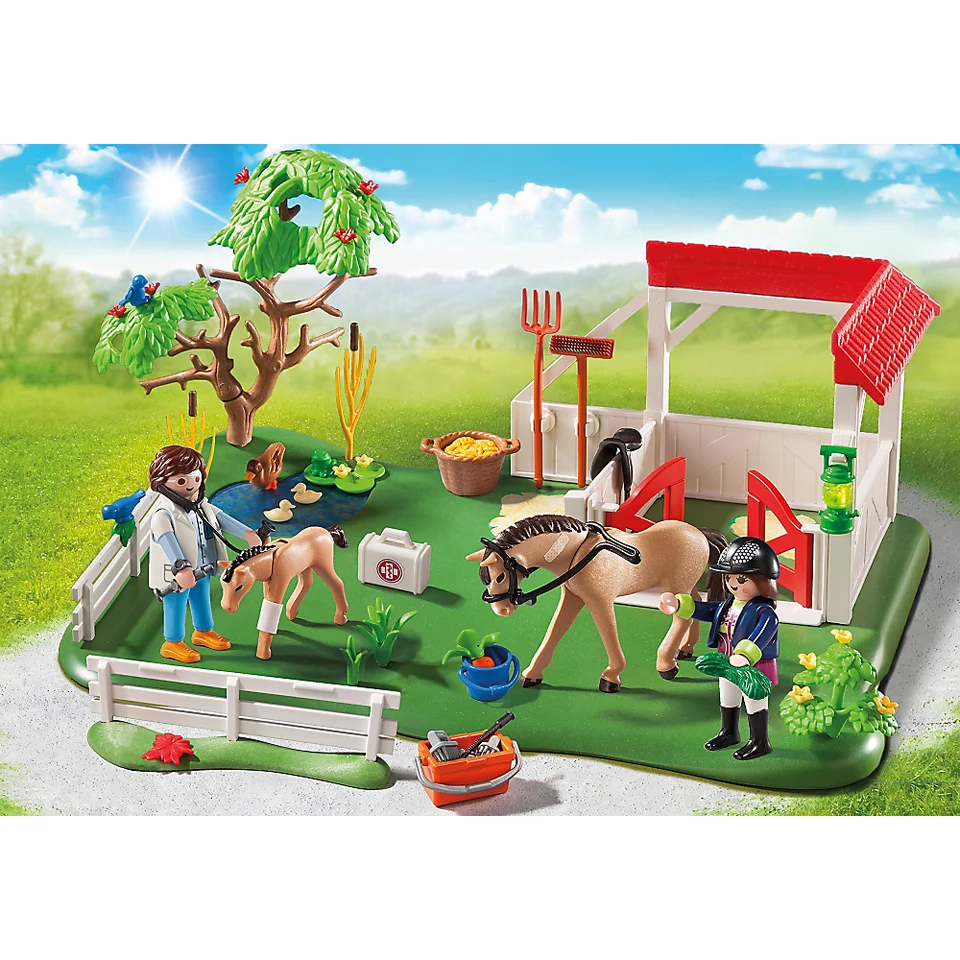 SuperSet Paddock avec chevaux -Playmobil (6147) Image 1