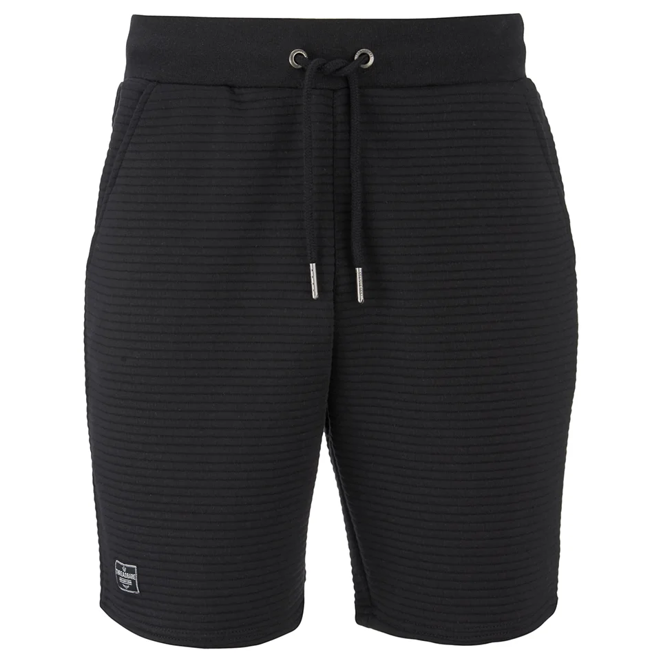 Threadbare Men's Leyton Quilted Sweat Shorts - Black - S - Noir Image 1