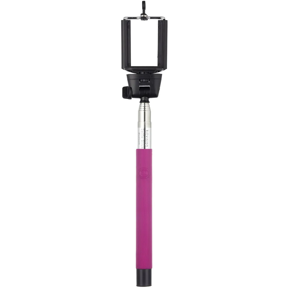 Kitvision Basic Bluetooth Selfie Stick With Phone Holder - Pink Image 1